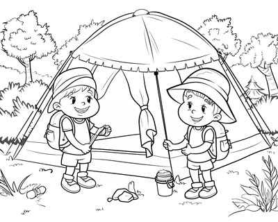 free printable camping coloring pages
