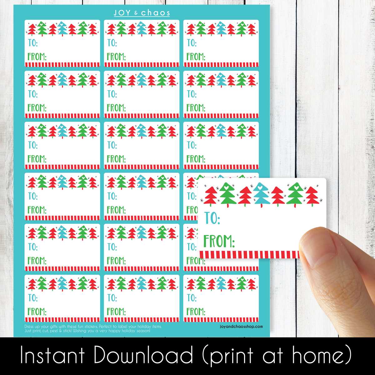 christmas printable stickers