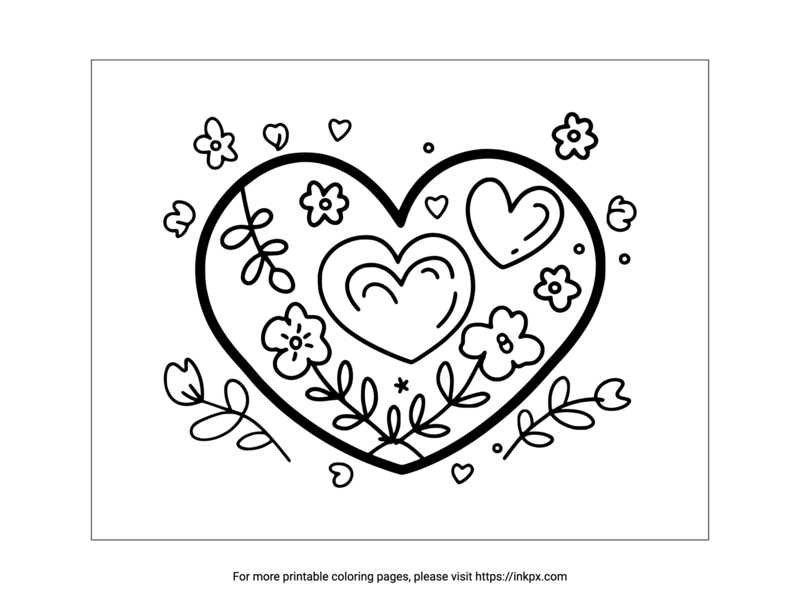 heart printable coloring pages