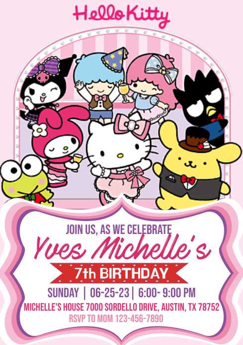 hello kitty birthday card printable