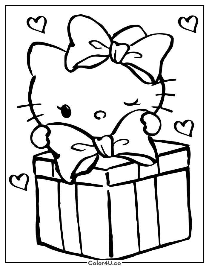 hello kitty christmas printable