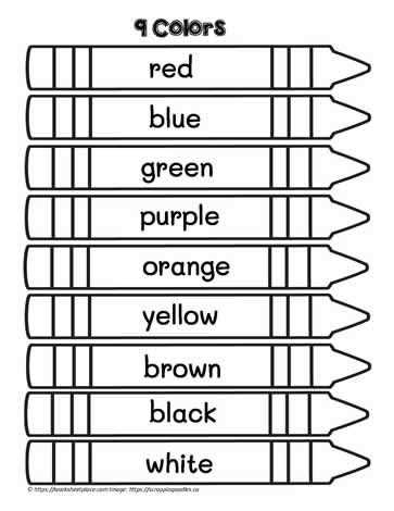 color crayons printable color crayons printable