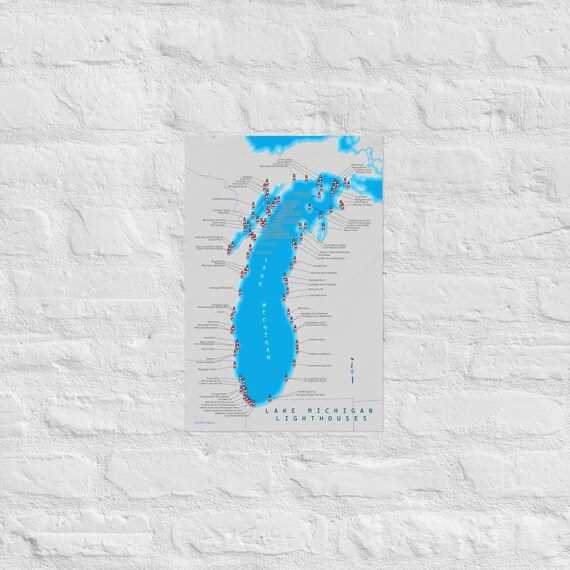 printable michigan lighthouse map printable michigan lighthouse map