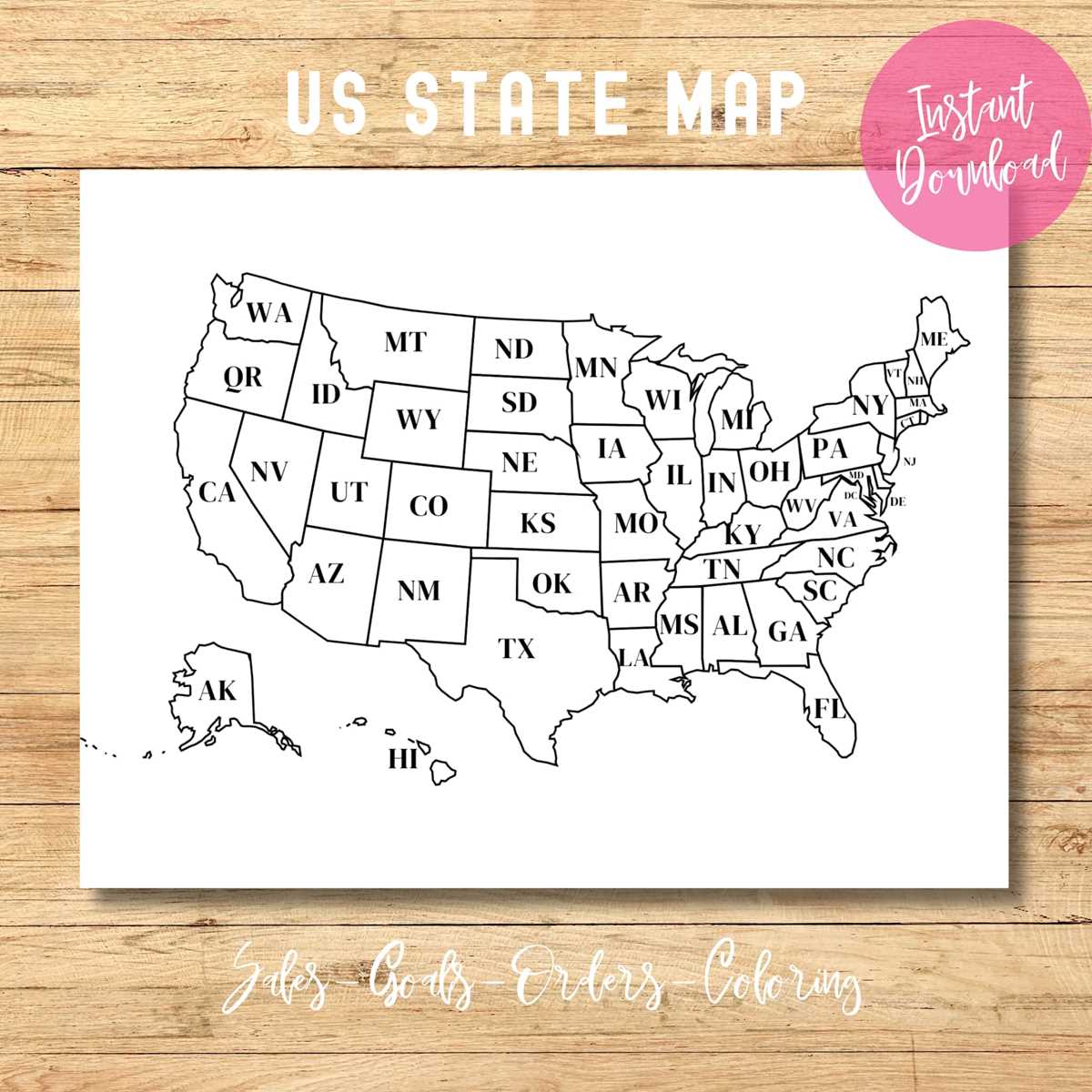 free printable state outlines