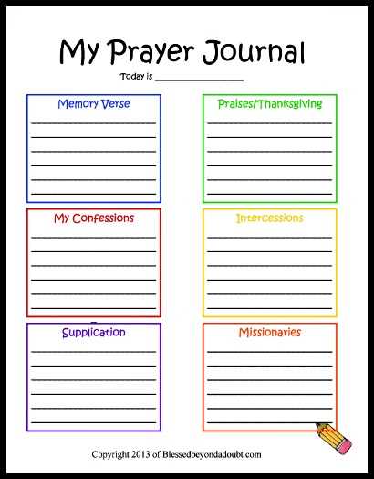free printable prayer worksheets