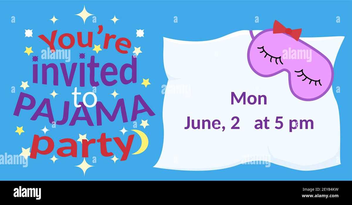 pajama party invitations free printable pajama party invitations free printable