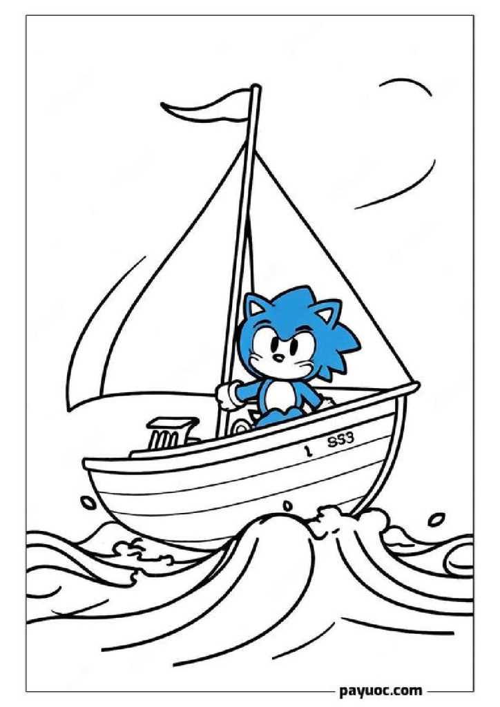sonic free printable coloring pages
