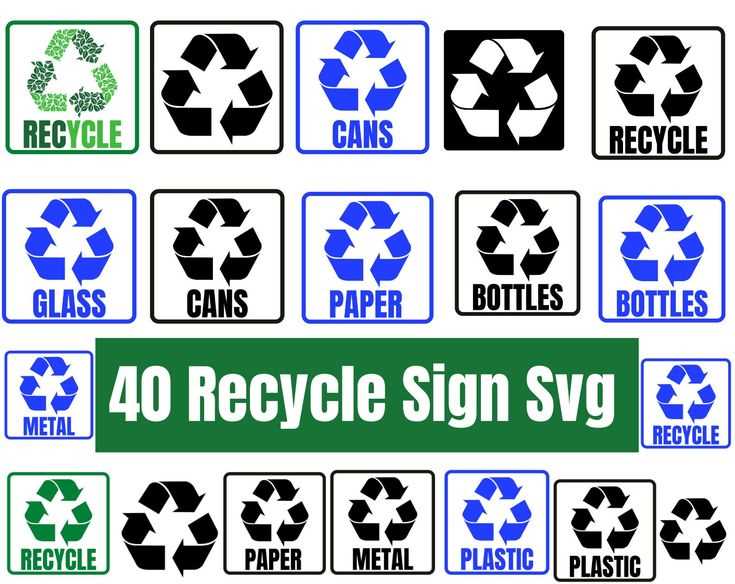 free printable recycling signs for bins
