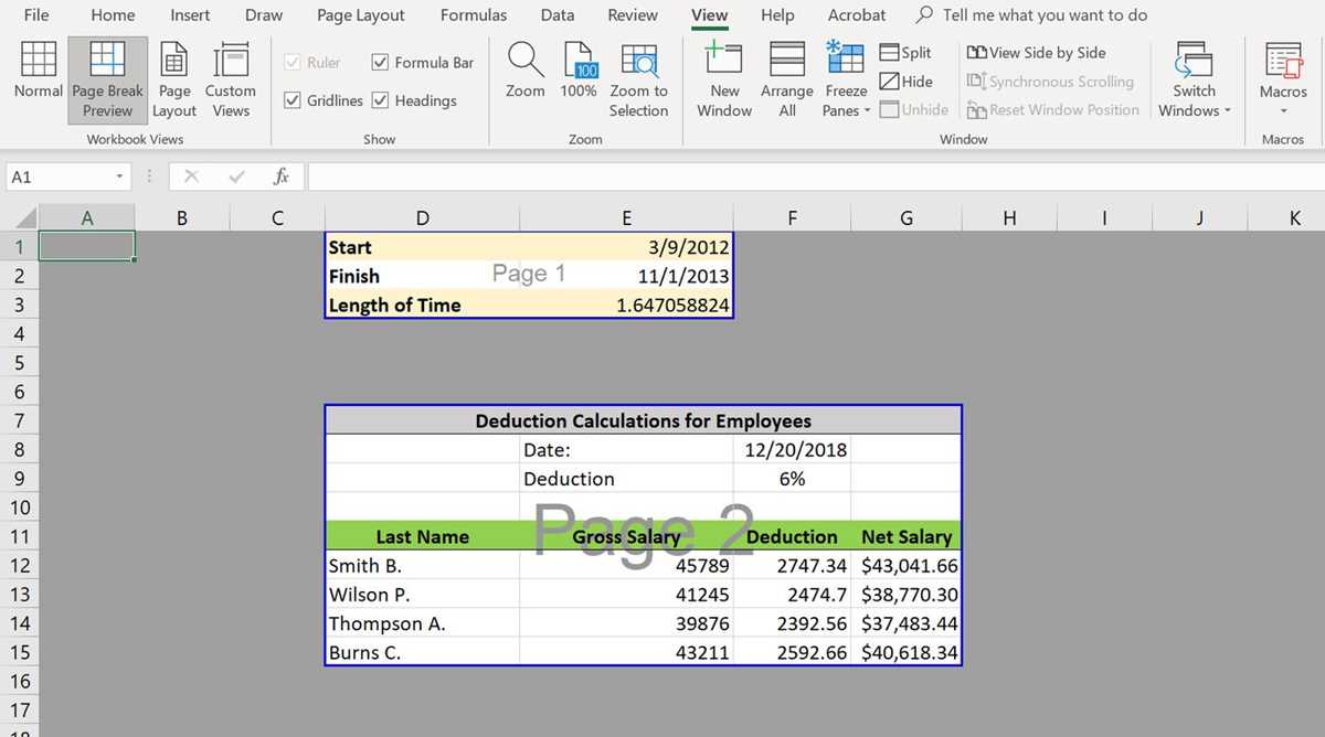 how to select printable area in excel