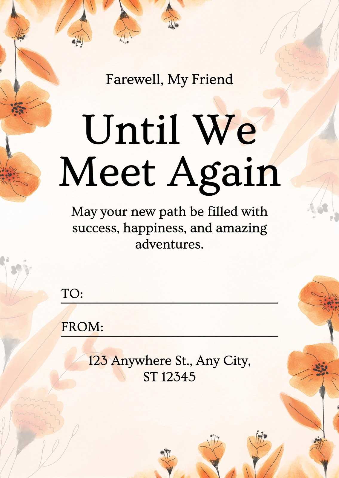 free printable farewell card for colleague