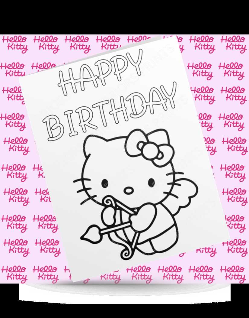 hello kitty birthday card printable