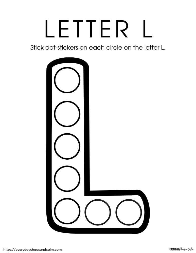 printable letter l printable letter l