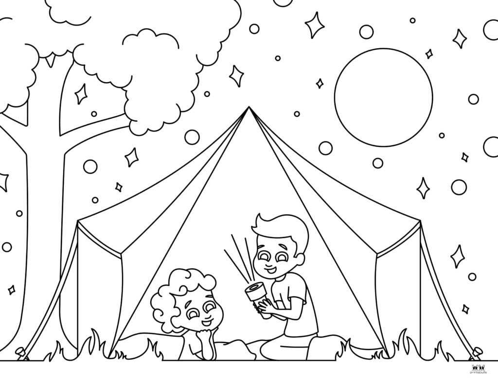 free printable camping coloring sheets