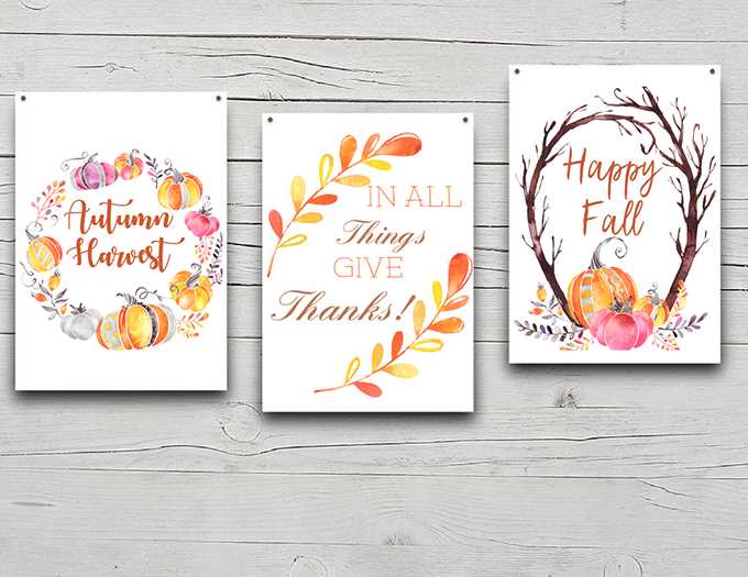 fall printable decorations fall printable decorations