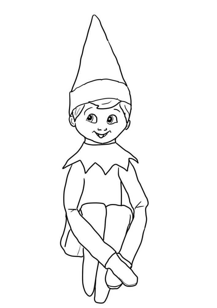 free elf printable coloring pages