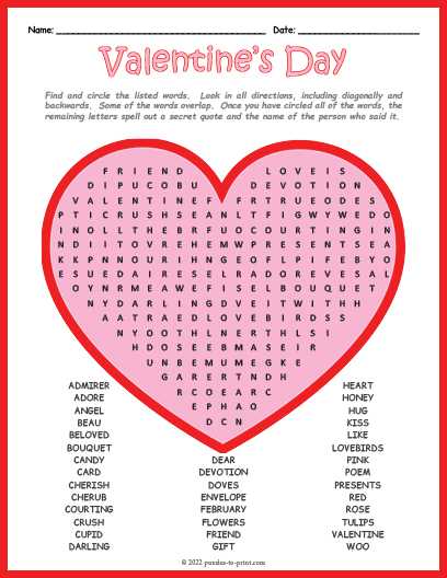 valentines day word search printable valentines day word search printable