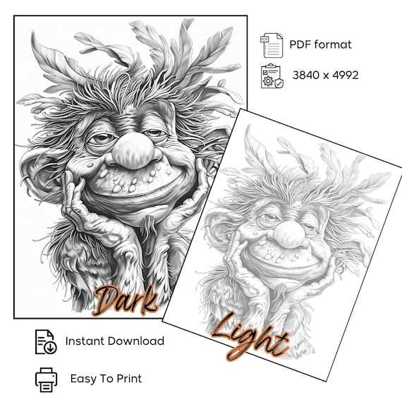 printable troll coloring pages