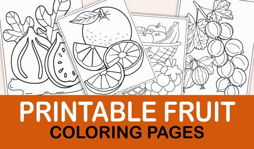 printable coloring pages fruit