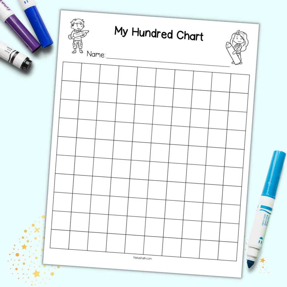 hundreds chart free printable