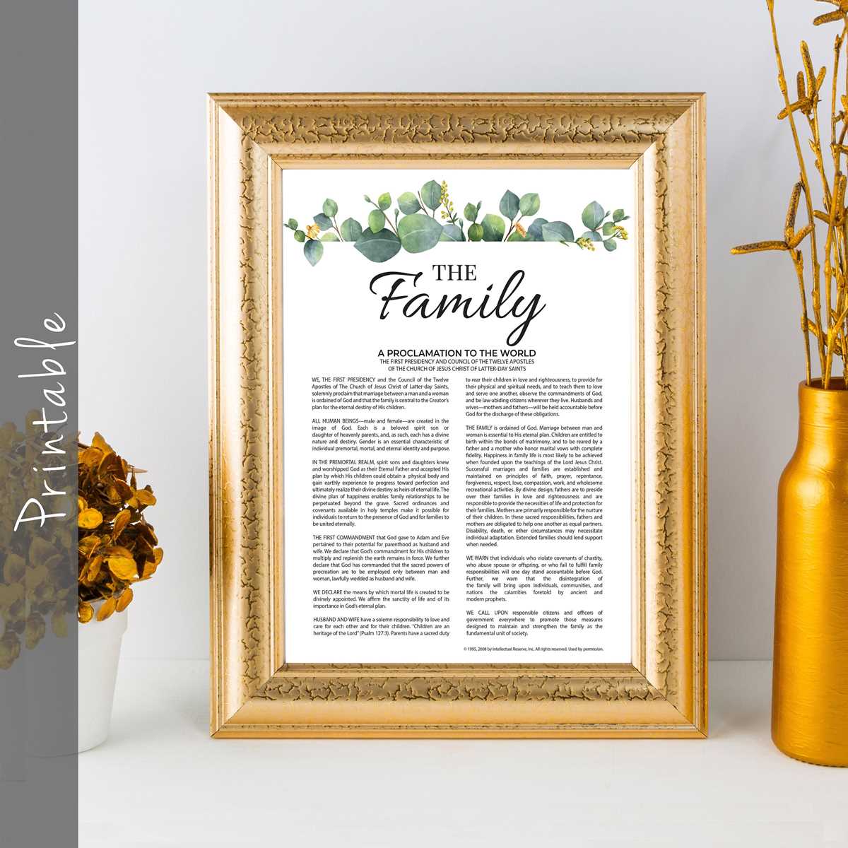 family proclamation printable family proclamation printable