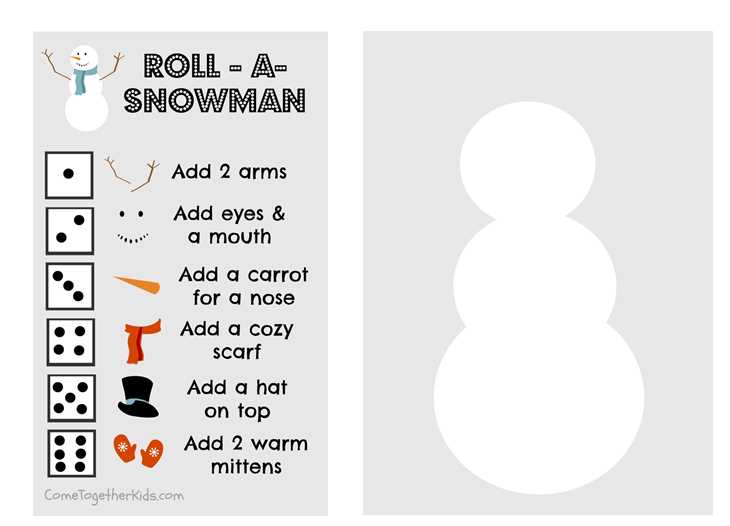 roll a snowman free printable roll a snowman free printable