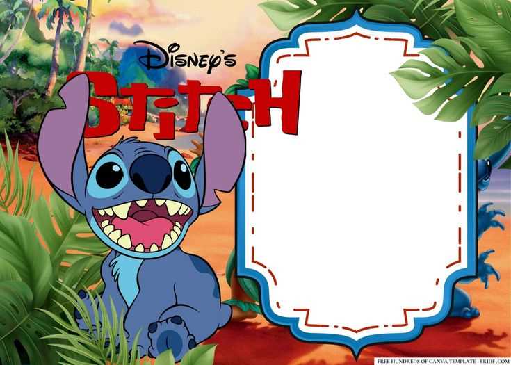 free printable stitch invitation free printable stitch invitation