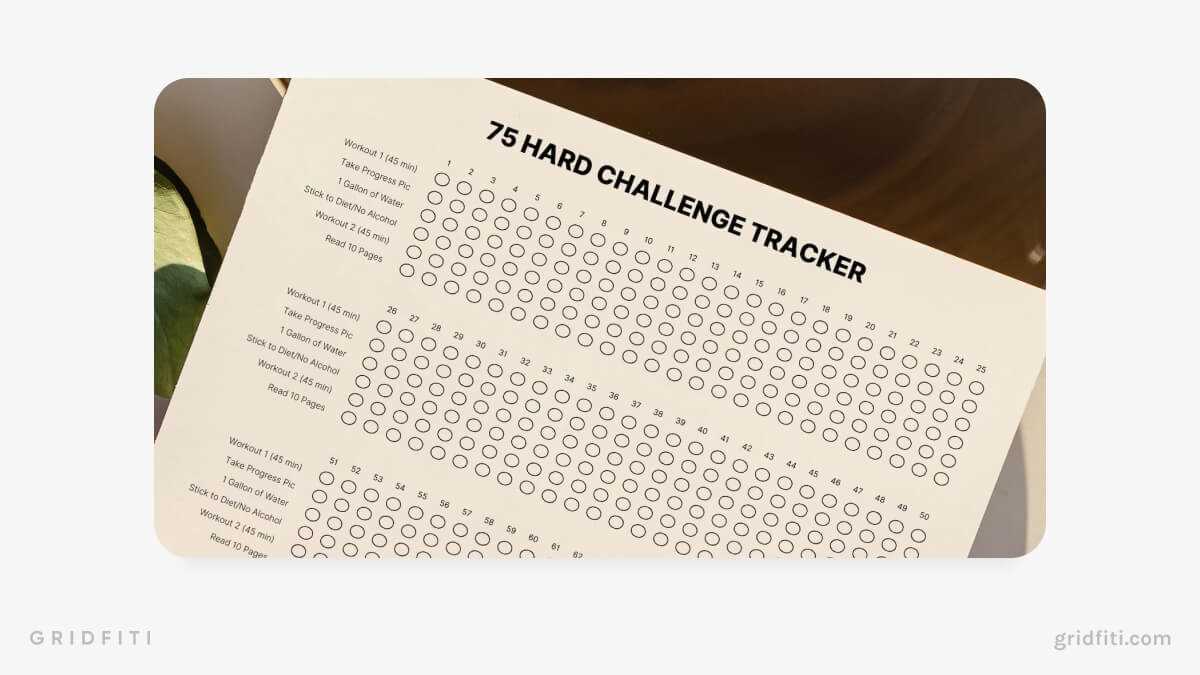 75 day hard challenge printable 75 day hard challenge printable