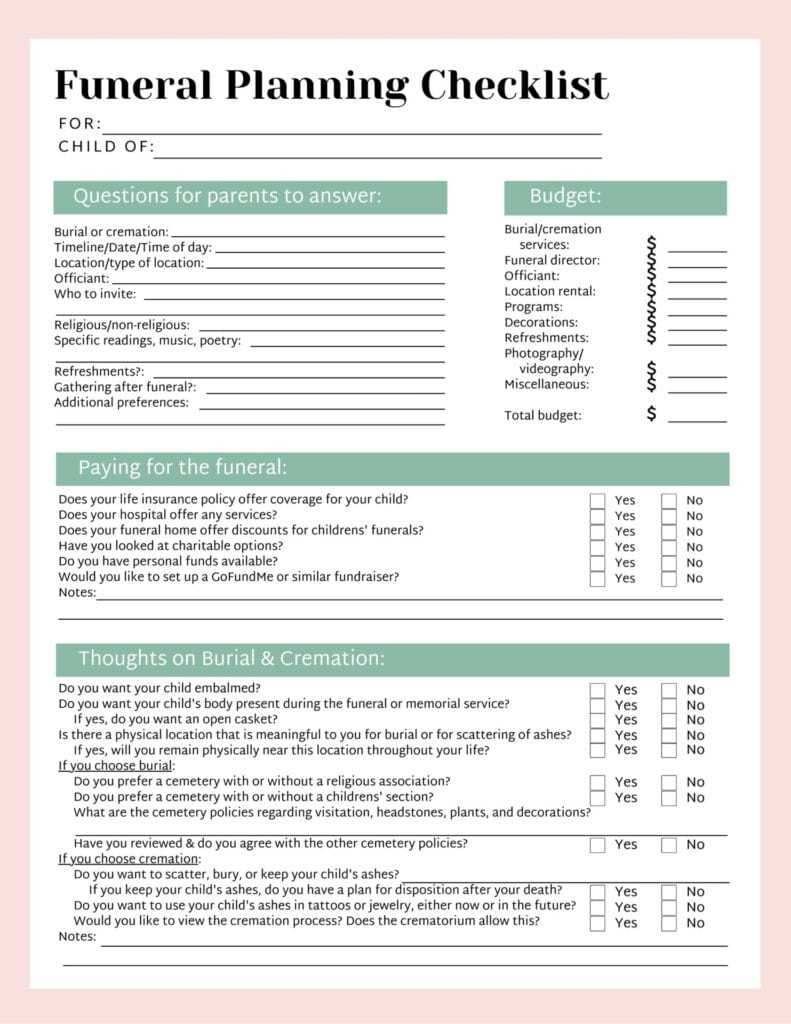 printable checklist for when someone dies printable checklist for when someone dies