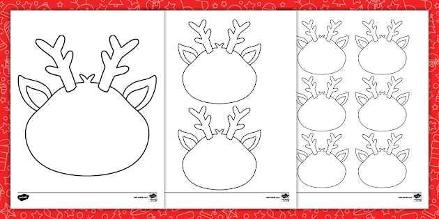 reindeer printable template reindeer printable template