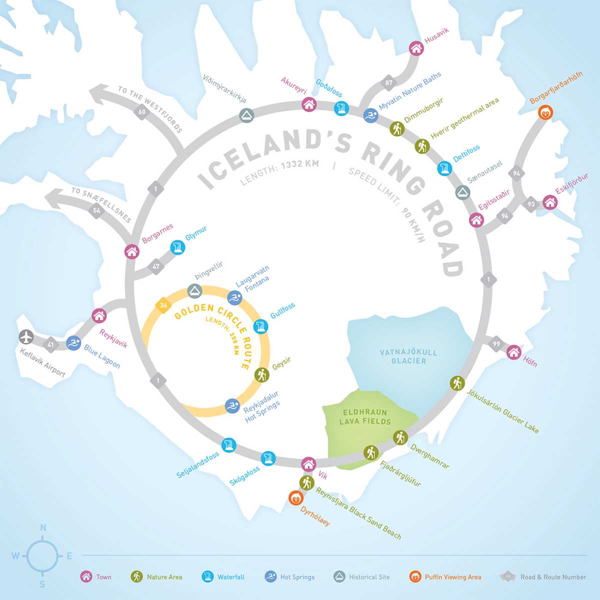 iceland printable map