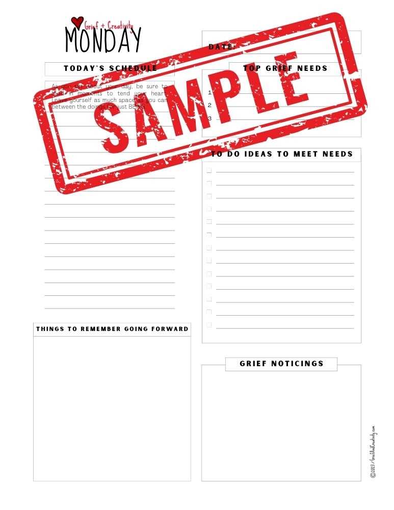 printable grief worksheets