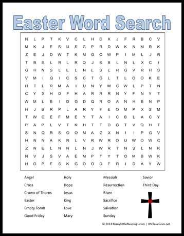 christian word finds printable
