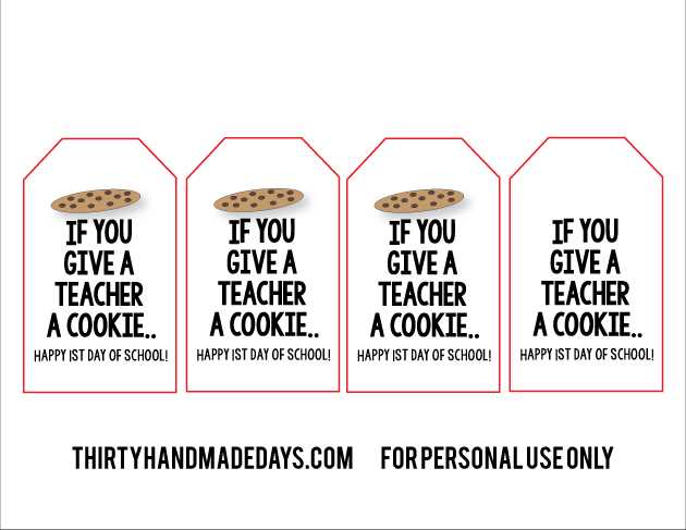 if you give a teacher a cookie printable
