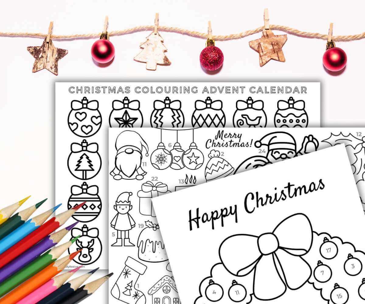 free printable christmas colouring