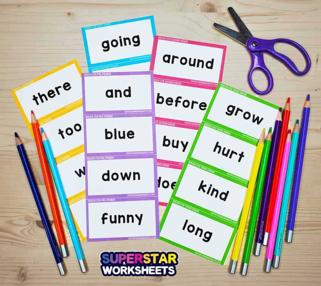 sight words for 4 year olds printable