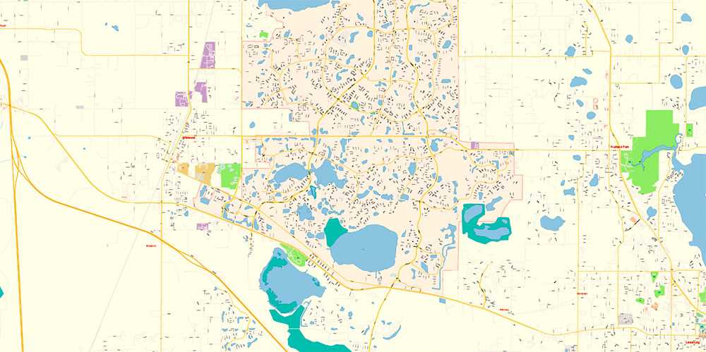 printable map of the villages with village names
