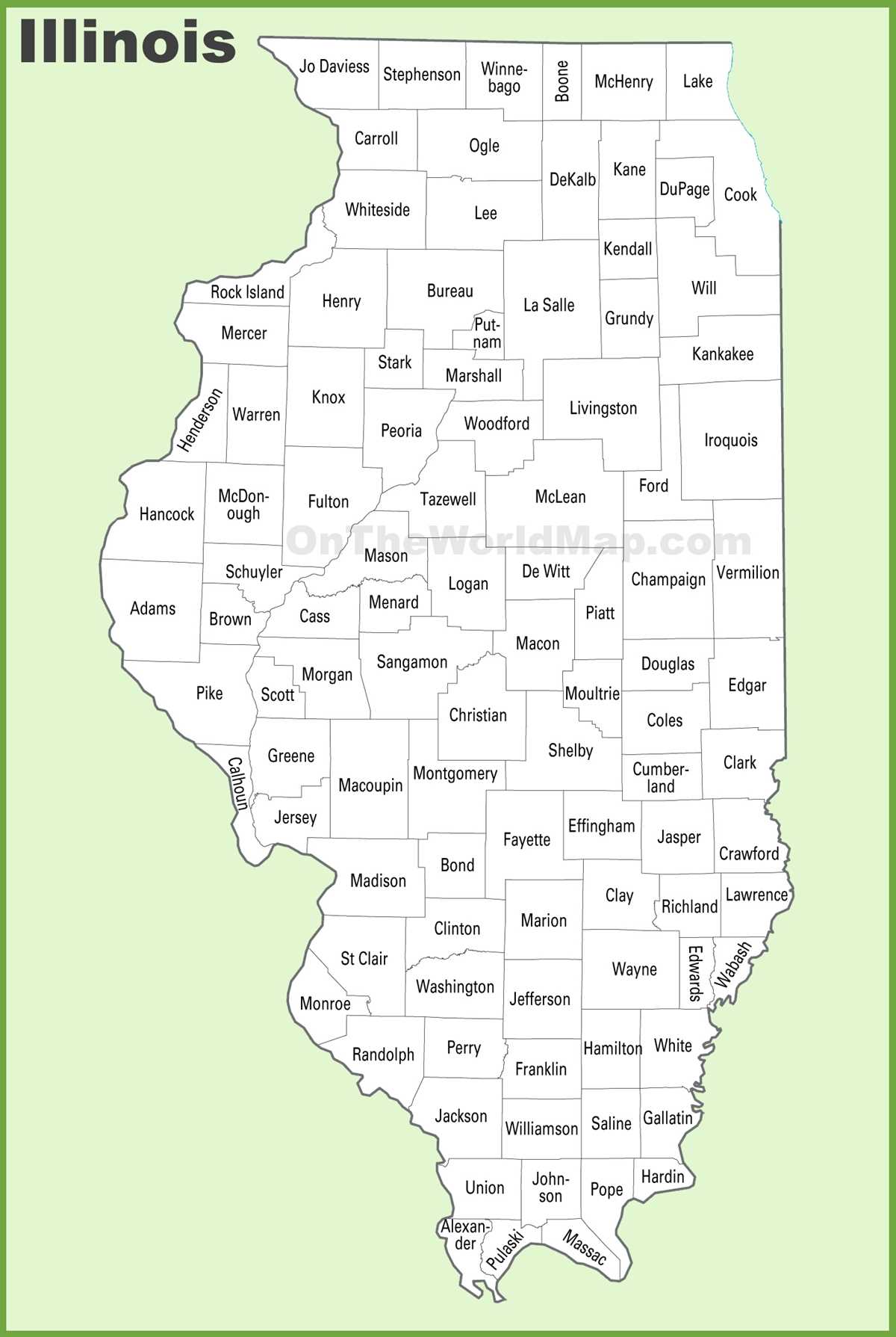 illinois county map printable illinois county map printable