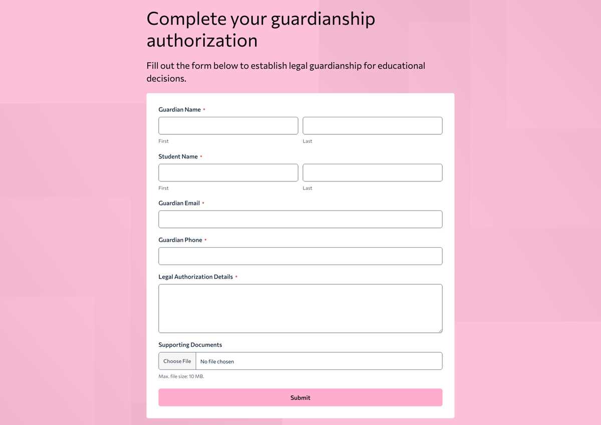 printable guardianship papers printable guardianship papers