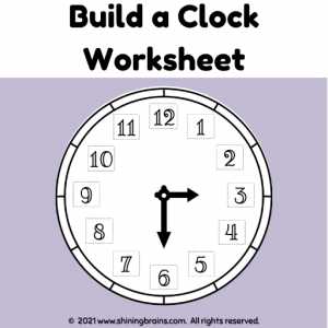 free printable clock worksheets