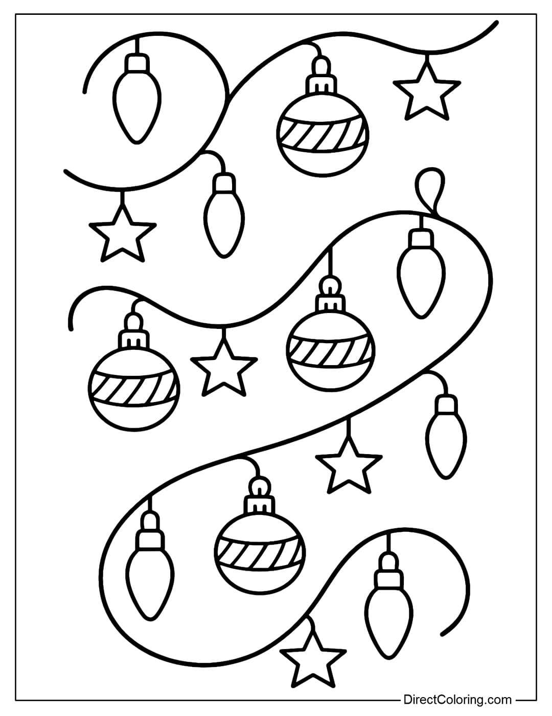 printable christmas ornament coloring pages