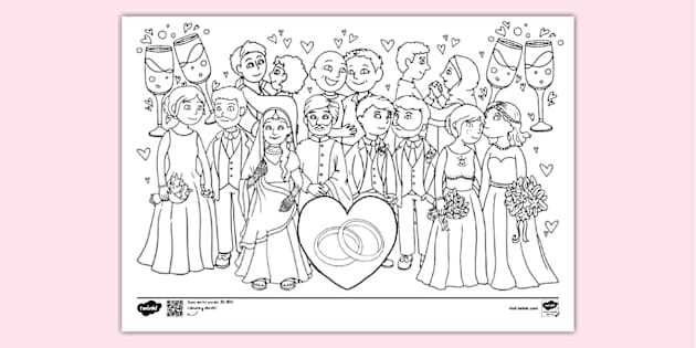 wedding coloring book printable