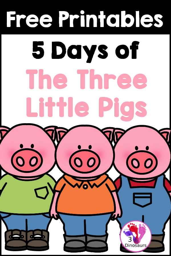 printable 3 little pigs