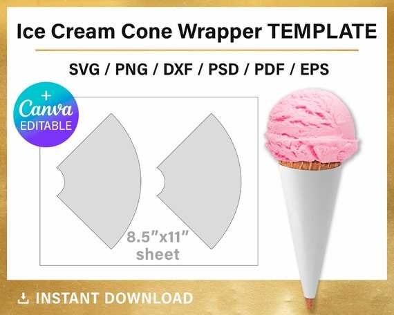 ice cream cone template free printable ice cream cone template free printable