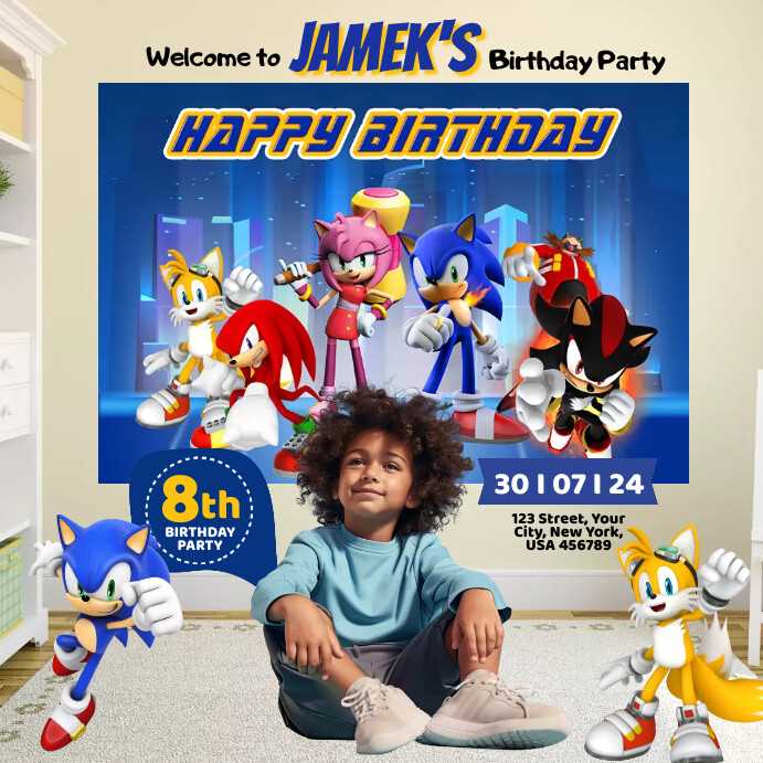 printable sonic birthday invitations