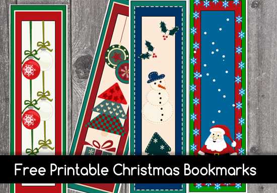 printable bookmarks christmas