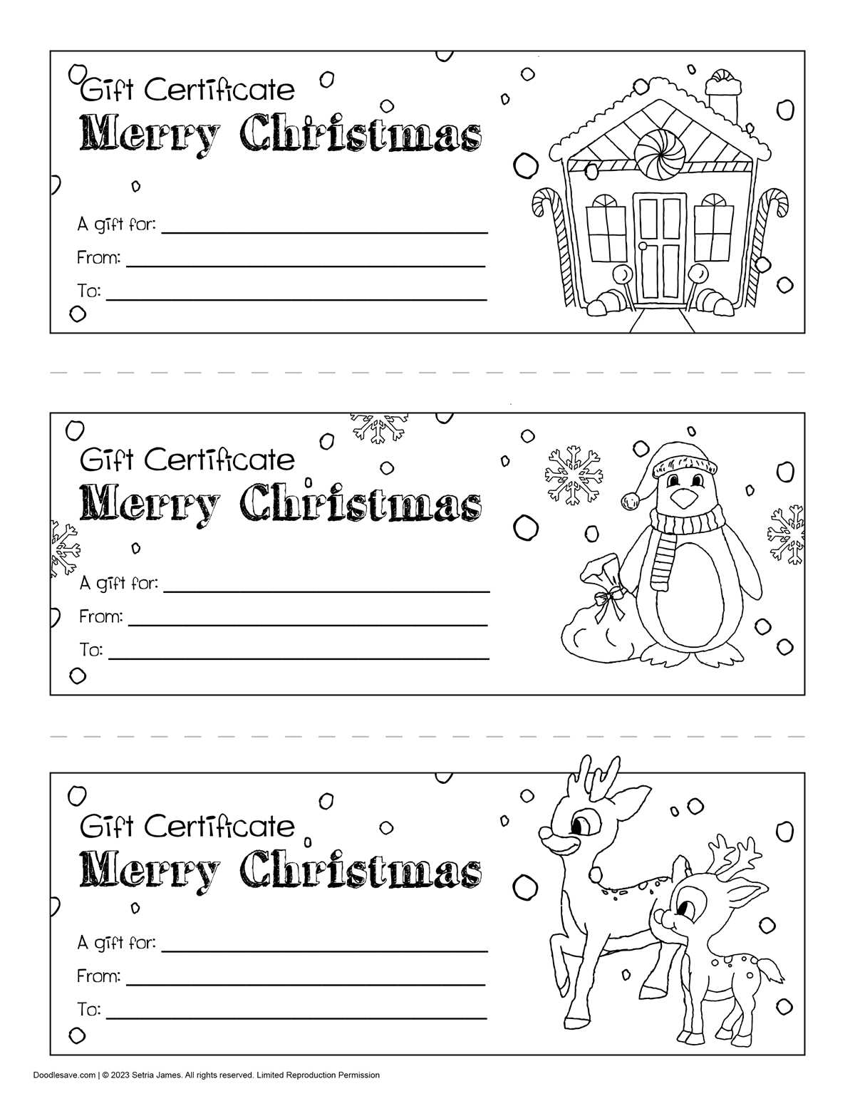 free printable gift certificates for christmas