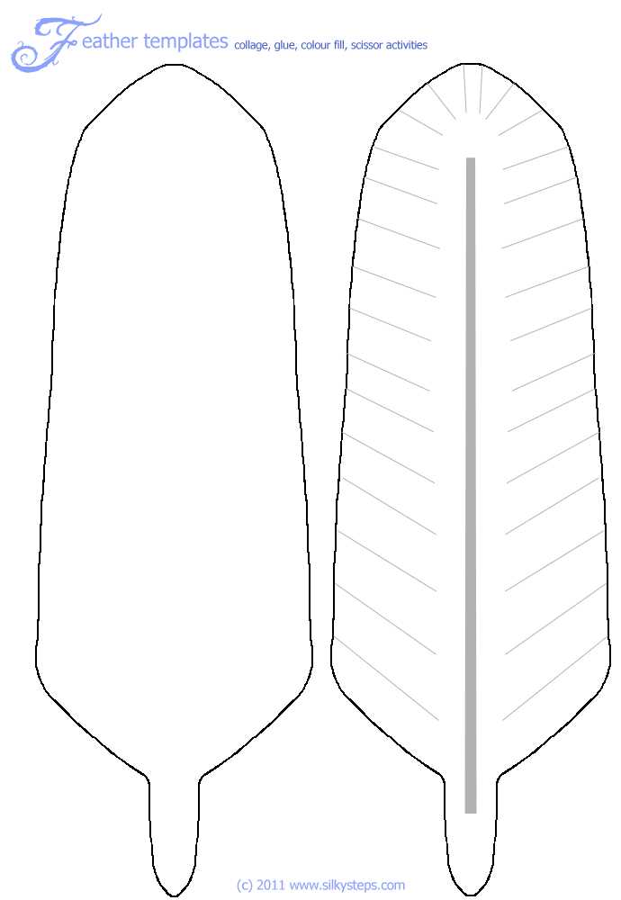 feather template printable free feather template printable free