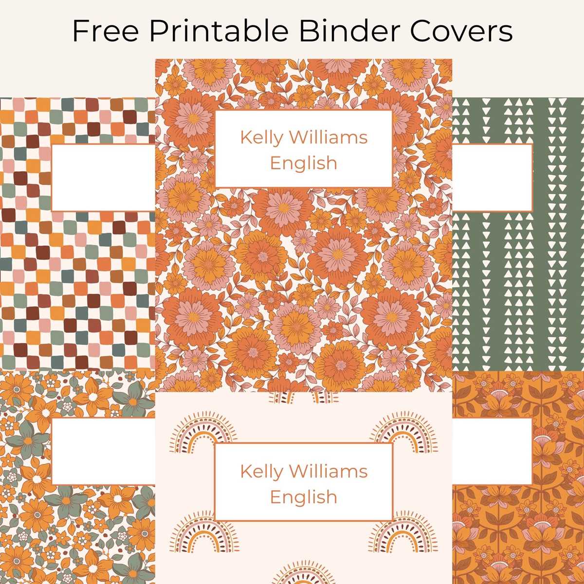 cute binder covers printable