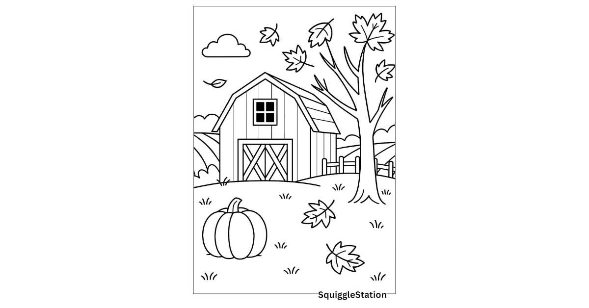 autumn coloring pages free printable