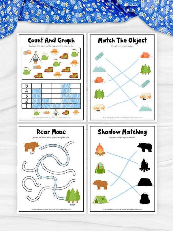 printable camping activities for preschoolers printable camping activities for preschoolers